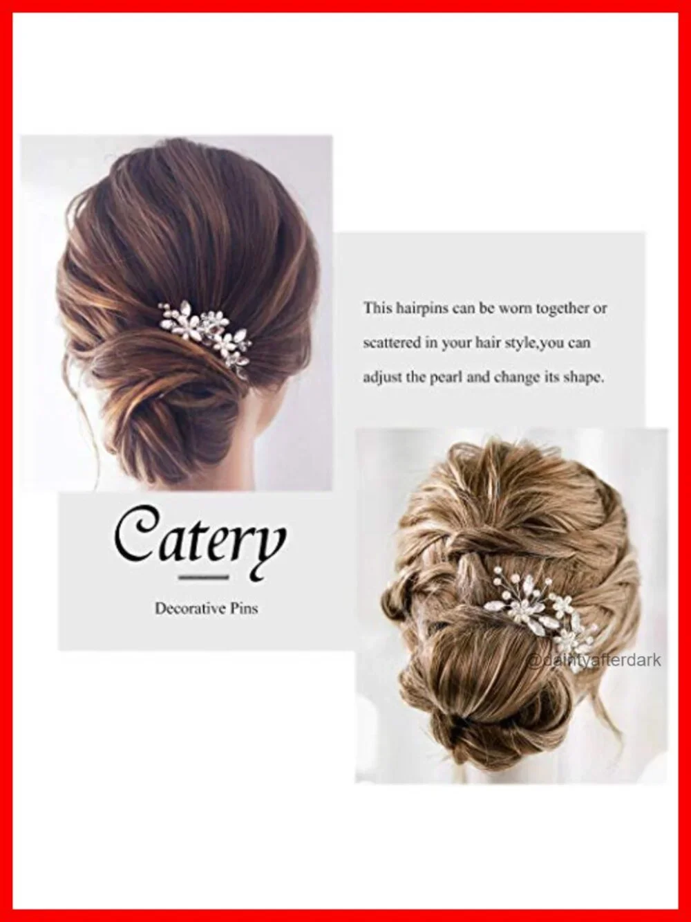 Pearl Flower Bridal Hair Pins Pack of 2 Wedding Hair Accessories
